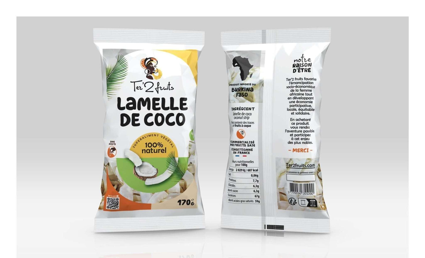 LES GOURMANDS - MANGUE - NOIX DE CAJOU - LAMELLES DE COCO - FRUITS SAJE
