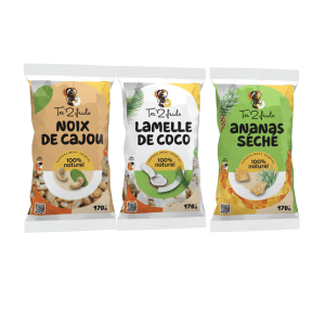L'APERO GOURMAND - NOIX DE CAJOU - ANANAS - LAMELLES DE COCO - FRUITS SAJE