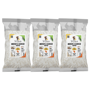 Lot de 3 paquets de noix de coco râpée, 3 x 200g - FRUITS SAJE