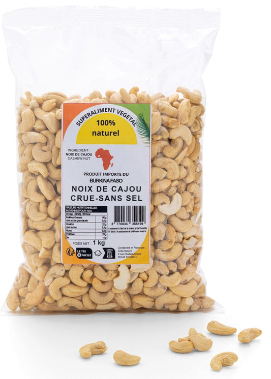 Noix de Cajou sans sel 100 % Naturelle – Croquante, Saine et Gourmande, Idéale pour Collations, 1kg - FRUITS SAJE