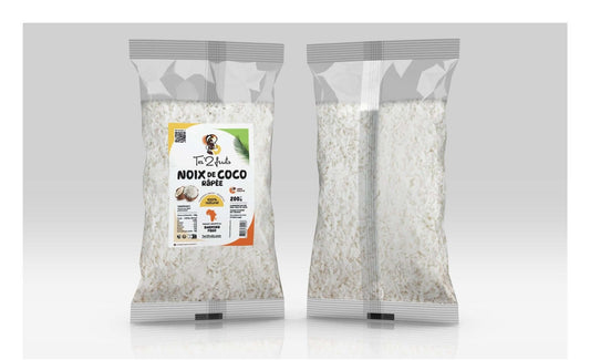Noix de Coco Râpée 100 % Naturelle – Sans Sucre Ajouté, Sans Conservateurs, Format 200g, Idéale pour Recettes et Pâtisseries - FRUITS SAJE